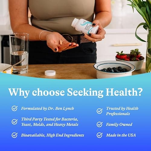 Seeking Health Homocysteine Nutrients - Supplement Formula with L-Methylfolate & Vitamin B12, B6 & B2 - Supports Healthy Cognition & Brain Function - Aids Homocysteine Metabolism - 60 Capsules thumbnail 6