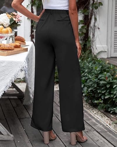 GRAPENT Wide Leg Pants for Women Work Business Casual High Waisted Dressy Pants Flowy Trousers Office thumbnail 5