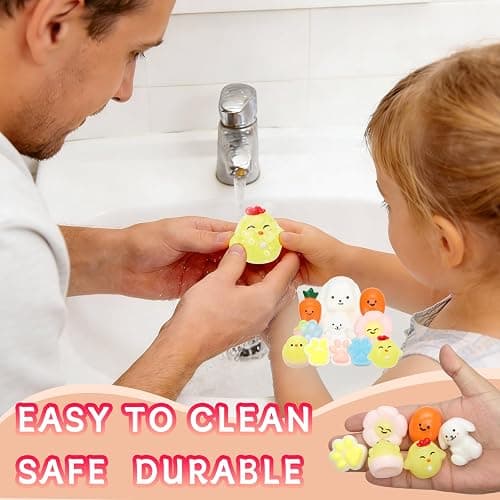 11pcs Easter Squishy Pack,Fidget Toys Include taba Squishies Party Favors for Kids 4-8 8-12 Treasure Box Toys for Classroom Birthday Xmas Gifts for Girls Boys Goodie Bag Stocking Stuffers for Teens thumbnail 7