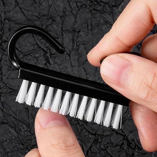 20 Pcs Nail Brushes for Cleaning Nails, Plastic Nail Brush, Handle Grip Nail Brush, Small Nail Brush for Cleaning Fingernails, Nail Dust Cleaner Tools, for Toes and Nails Cleaning(Black) thumbnail 6