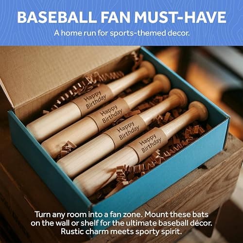 Mini Baseball Bats 6 Inch Perfect for Crafts, Party Favors and Scrapbooking - Pack of 2 by Woodpeckers thumbnail 3