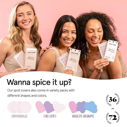grace & stella Award Winning Clear Pimple Patches (Invisible, 72 Count) - Dermatologist Tested Hydrocolloid Spot Patches - Absorbs Gunk & Flatten Breakouts - Acne Patches for Blemish Treatment - Vegan thumbnail 9