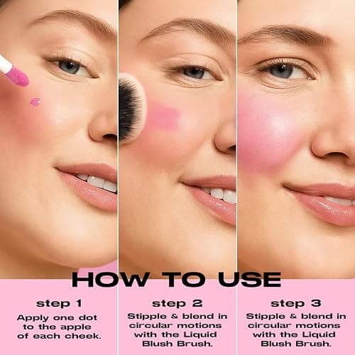 YOUNG VISION Liquid Blush, Long Lasting Korean Liquid Blush, Non-sticky Waterproof Lightweight Face and Cheek Tint, Moisturizing High Pigment Water Tint for Face, Cheeks, Mature Skin thumbnail 4