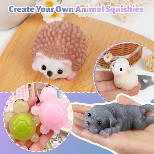 DIY Taba Squishy Kit - Make Your Own Squishies with Animal Molds and 1:1 AB Liquid Silicone Gel (14oz) thumbnail 4