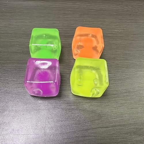 Ice Cube Squishy Blocks Fidget Toy Stretchable Soft Inner Core Rotating Rubik Styles for Office Travel Holiday, Blue thumbnail 3