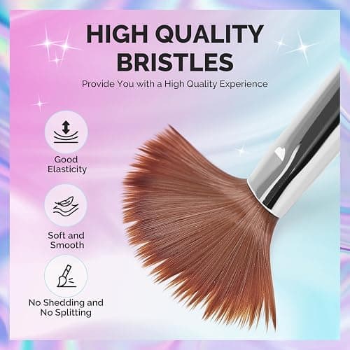 MelodySusie 4Pcs Acrylic Nail Brush Set, Size 8/10/12/14/ Professional Nail Brushes for Acrylic Application Acrylic Powder Nail Extension and 3D Nail Carving for DIY Home Salon Nail Art Manicure Tool thumbnail 2