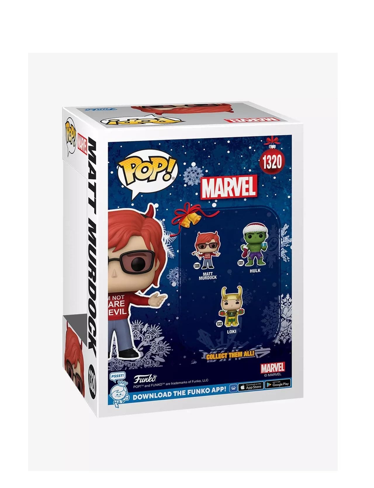 FUNKO POP Marvel Daredevil Matt Murdock Vinyl Bobble-Head Pop! Exclusive 1320 Holiday 2023 thumbnail 3