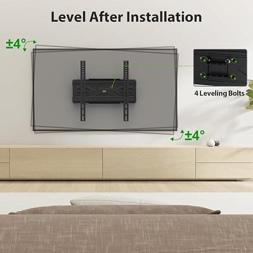 USX MOUNT Full Motion TV Wall Mount for Most 32-70 inch TVs up to 99 lbs, Wall Mount Bracket with Dual Articulating Arms, Swivel, Tilt, Max VESA 400x400mm, TV Mount Fits 12”/16” Wood Studs thumbnail 4