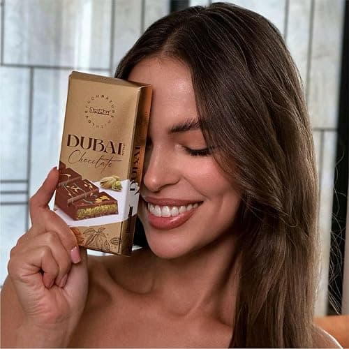 Authentic Dubai-Style Chocolate Bar | 7 oz of Luxurious Middle Eastern Indulgence | Premium Milk Chocolate, Golden Kadayif Crisps, Velvety Tahini & Hand-Harvested Pistachios – Imported from Turkey thumbnail 6