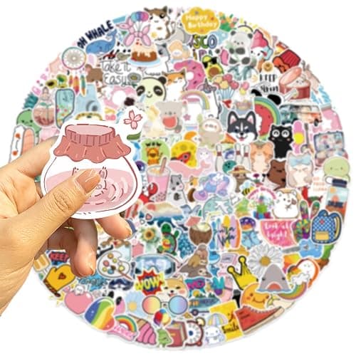 200PCS Water Bottle Stickers for Kids Teens,Vinyl Creative Stickers for Laptop Car Luggage Notebook Scrapbooks,Humorous Personalized Stickers Set,Funny Decals Pack thumbnail 4