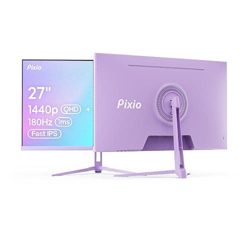 Pixio PX278 Wave Purple 27 inch 180Hz Refresh Rate Quad HD 1440p Resolution Fast IPS Panel 1ms GTG Response Time Built-in Speakers Gaming Monitor with AMD FreeSync - Image 1