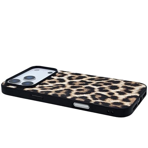 DMaos für iPhone 17 Pro Fall für Frauen, Leoparden-Design Kunstleder Abdeckung, Klassische Mode für iPhone17 Pro 6.3 Zoll - Braun thumbnail 5