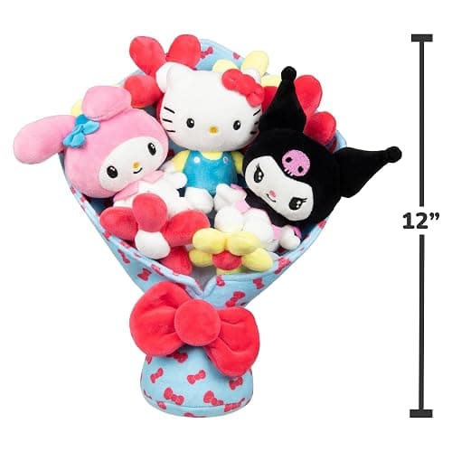 Jazwares Hello Kitty and Friends - 12-inch Plush Celebration Bouquet - 9 Plush Included - Officially Licensed Sanrio Product from thumbnail 9