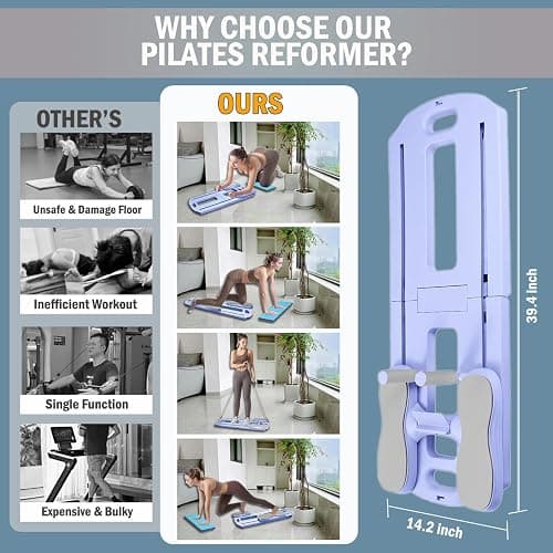 Pilates Reformer Machine,Pilates Board for Home Workout,Mini Pilates Reformer Set，Pilates Equipment Flo Pilates Reformers for Women thumbnail 6