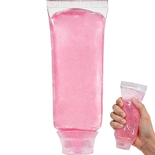 Toothpaste Squishy Toy,Clear Jam Bottle Squishy Toy,Toothpaste Shaped Squishy,Cute Toothpaste Slow Rising Fidget Sensory Toys for Stress Anxiety Relief,Soft Desk Squeeze Toy Birthday Gifts for Adults - Image 1