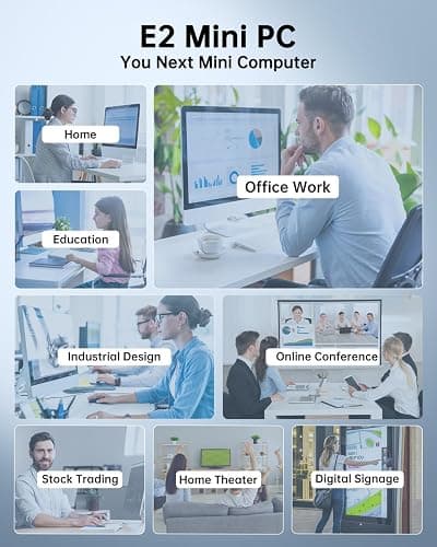 KAMRUI Essenx E2 Mini PC, 16GB RAM 1TB SSD Mini Computers,12th Alder Lake N95 (Beat N100, up to 3.4GHz) Micro PC, HDMI+DP1.4 Dual 4K UHD Small PC,Gigabit Ethernet,WiFi,BT,Home/Office Mini Desktop pc thumbnail 8