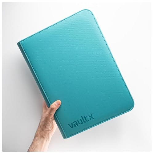 Vault X 9 Pocket Trading Card Zip Binder, 360 Cards, Premium Exo-Tec Album Material, 20 Side-Loading Pages, Folder for Collectible Games, Sports, TCG (Teal) thumbnail 6