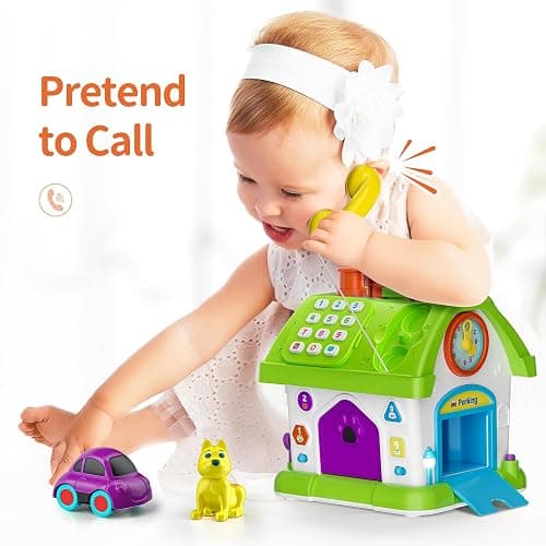 Talkfun Montessori Toy for 1 Year Old Girl Boy Gifts, Musical Baby Toy 9-12-18 Month, Bilingual Educational Toddler Toy Age 1-2, First Birthday Gift for 1 Year Old Girl Boy (Green) thumbnail 5