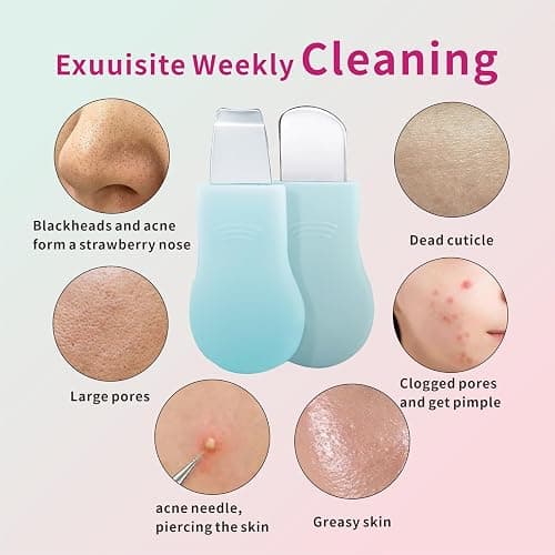 REVEX Silicone Nose Blackhead Remover Tool Set,Blackhead Scraper Tool,2Pcs Pore Cleaning Brush, Face Scrubber Skin Spatula, Pore Scrubber for Deep Cleansing,Face Exfoliator Scrubber for Women Men thumbnail 3