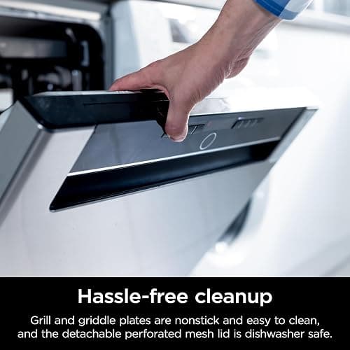Ninja Griddle and Indoor Grill, 14’’, Electric Grill, For Steak, Burgers, Salmon, Veggies, and More, Pancake Griddle, Nonstick, Dishwasher Safe, 500F, Even Cooking, Silver, GR101 thumbnail 8