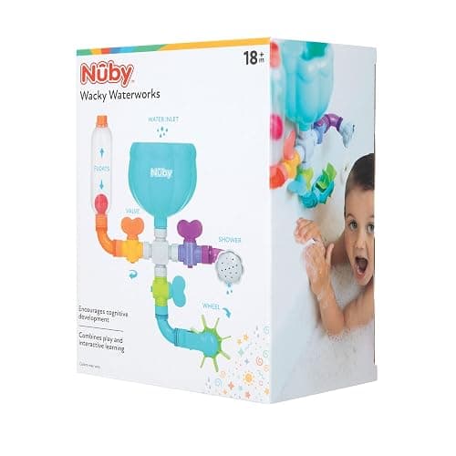 Nuby Wacky Waterworks Pipes Bath Toy - Baby Bathtub Toy with Interactive Features for Cognitive Development thumbnail 8