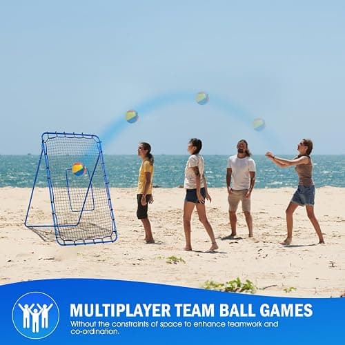 Winthai Volleyball Rebounder Net, 6 Angles Adjustable Pitch Bounce Back Baseball Softbal Lacrosse Rebound Sports Practice Training Equipment with Strike Zone for Backyard Indoor Outdoor thumbnail 9
