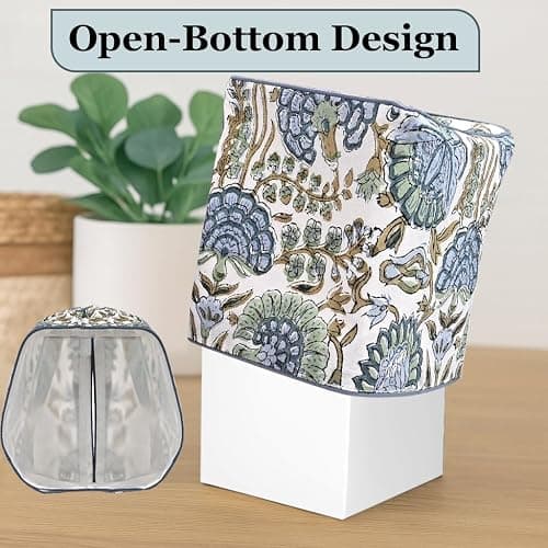 Ridhi Asparagus Green Block Print Tissue Box Cover Handmade Cotton Fabric Decorative Square Napkin Holder for Home Bedroom Living Room Bathroom Vanity Countertop Car Night Stands Office Kitchen thumbnail 4