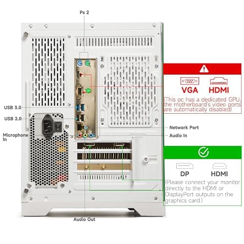 LXZ Gaming Desktop PC, Ryzen 5 5500,GeForce RTX 3050 6GB 16GB DDR4 RAM | 512GB NVMe SSD, DP HDMI DVI,Prebuilt Tower Computer for Gaming, Home and Office thumbnail 5