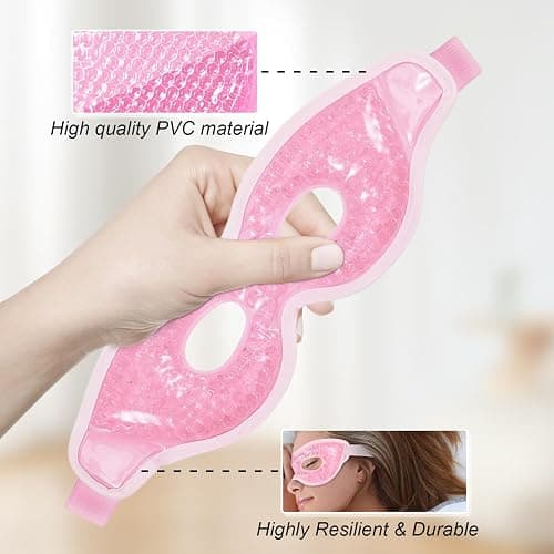Migräne Augenmaske KühlGel-Augenmaske kühlmaske,Wiederverwendbare kühlende Eis-Schlafmasken für Post-Chirurgie,Schwellungen,Allergien,Sinus & Migräne thumbnail 4
