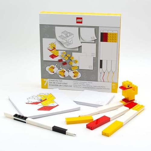 Lego Stationery Creativity Set with Duck Building Toy (53466) Includes 2 Sticky Note Pads, 1 Gel Pen, 3 Markers & a 10 Piece Duck Building Toy, Gift for Fans of Drawing and Stationery thumbnail 3