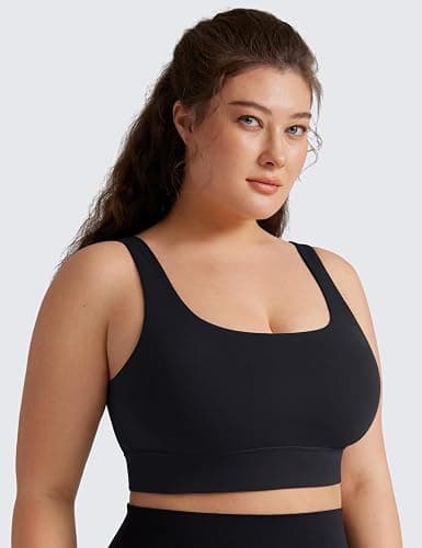 CRZ YOGA Butterluxe U Back Longline Sports Bras for Women - Scoop Neck Padded Yoga Workout Crop Top with Built in Pads thumbnail 6