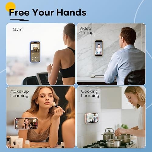 Silicone Phone Sticky Grip, Suction Phone Case Mount for iPhone and Android, Hands-Free Sticky Cell Phone Grip, Mobile Fidget Mirror Holder for Selfies and Videos thumbnail 7