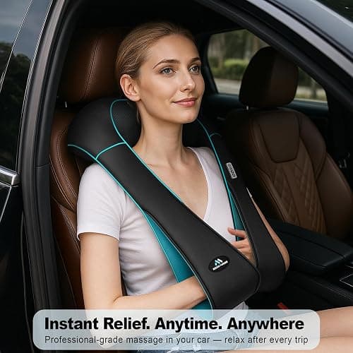 MagicMakers Shiatsu Neck Massager with Heat for Pain Relief Deep Tissue – Mothers Day Gifts for Mom, Women, Her | Ideal for Men, Dad & Him– Amazing Back & Shoulder Relief from Daughter or Son thumbnail 5