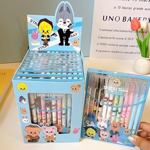 YiYiXiXi 12PCS STRAY-KZOO Pens Ballpoint Gel Pen STRAY-KZOO Merch Office Supplies for Gifts(Colorful) thumbnail 3