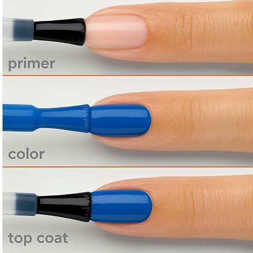 Sally Hansen Miracle Gel Salon Quality Nail Polish | Gel-Like Formula, Two-Step System, No UV Light Needed, Long Lasting | Opaque, Glossy | 668 Grand Cyan | Vibrant Blue Nail Polish thumbnail 6