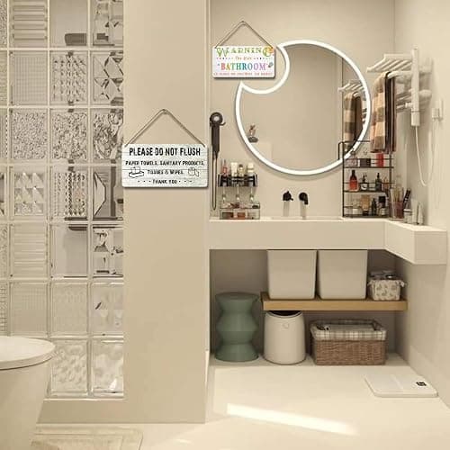 YOHIYE Kids Bathroom Wood Sign 'I Have No Control In Here' 12x6 Inch Rustic Humor Wall Art Decor thumbnail 7