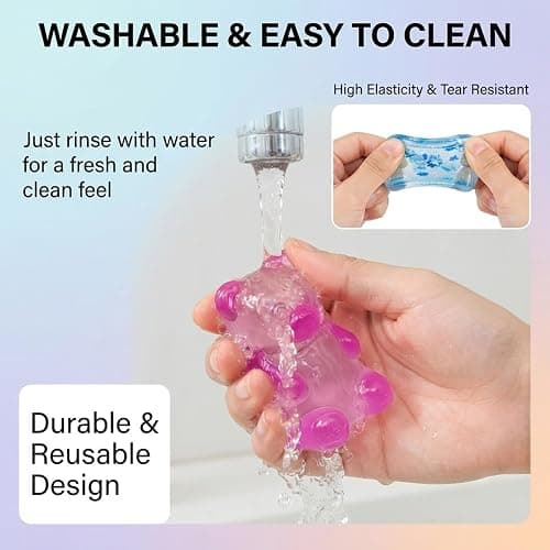 Chanyi9588 5Pcs Squishy Fidget Toys Set, Stress Ball Sensory Toys | 5-pc set in display box, made of flexible elastomer with varied textures for a satisfying, focus-enhancing tactile experience thumbnail 4