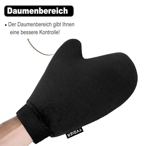 Yvoier Self Tanning Mitt Applicator - Elastic Wrist Tan Mitt Applicator Microfibre Tanning Lotion Applicator Self Tanning Glove Sunless Tanning Mitt Streak Free Tan for Tanner Spray Mousse Lotions thumbnail 4