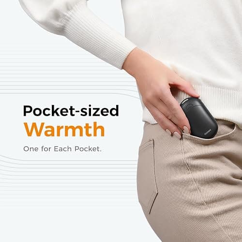 OCOOPA Magnetic Hand Warmers Rechargeable 2 Pack, Electric Handwarmers, Smart Heating UL Certified, 3-Settings,Portable Heater, Ultra Slim Pocket, Hunting Essentials, Gifts for Christmas Men, UT3 Lite thumbnail 4