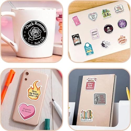 50 PCS Bookish Stickers for Kindle, Reading Stickers, Aesthetic Kindle Sticker,Bookish Gifts for Woman,Girl,Book Lover,Gifts for Adult (Bookish) thumbnail 6