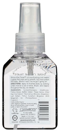 GIOVANNI Shine of the Times Finishing High-Gloss Hair Mist, 4.3 oz | Anti Frizz Hair Products, Color Safe, Salon Quality, Cruelty-Free, No Parabens, Infused with Natural Botanical Ingredients thumbnail 2