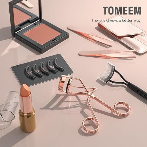 Eyelash Curler with Comb, Professional Volumizing Lash Lift Kit Lash Curler with Refill Pads for Home & Travel Uses, Rose Gold thumbnail 6