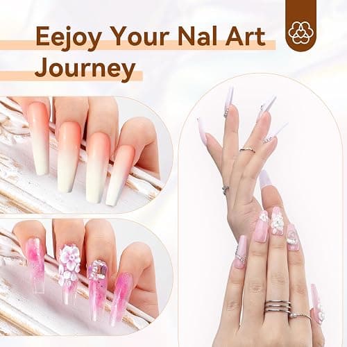 Saviland 3pcs Acrylic Nail Brush Set, Size 8/10/14 Kolinsky Acrylic Nail Brushes for Acrylics Application, Acrylics Powder Nails Art Extension with Black & White Handle for Beginner & Professional thumbnail 6