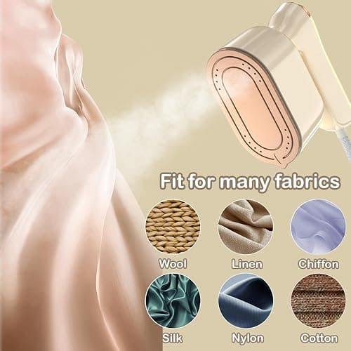 Travel Steamer Iron for Clothes Mini - Portable Ironing Machine Travel Small Size Portable Steamer Travel College Dorm Home Essentials (Beige) thumbnail 7