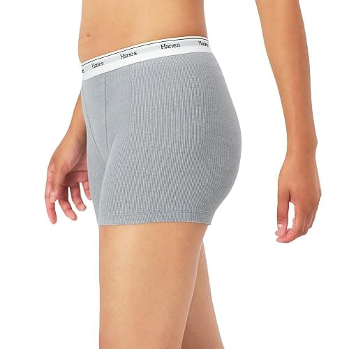 Hanes Originals Women’s Mid-Thigh Boxer Brief Pack, Stretch Cotton Underwear, 4-Pack thumbnail 4