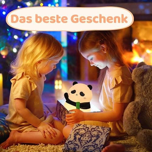 Rytinazzz Cute Panda Silicone Night Light, LED Squishy Lamp with 12H/50H Long Battery Life, 2 Levels Brightness by Tap Control, Rechargeable Soft Light for, Kids Bedroom Decor & Gifts for Boys Girls thumbnail 6