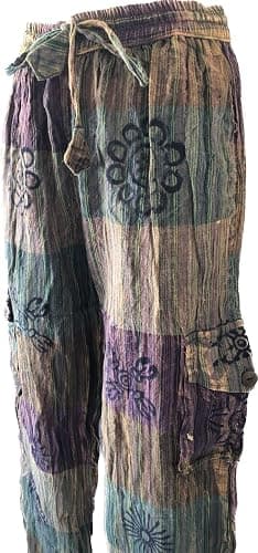 Karma Handicrafts Patchwork Unisex Hippie Gypsy Cotton Trouser Yoga Festival Pants Nepal 503 thumbnail 2
