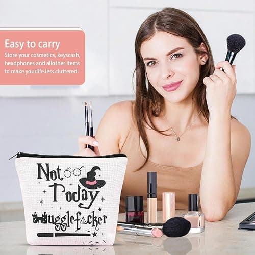 niudewo Funny Magic Wizard Cosmetic Bag Not Today Makeup Bag Pouch Birthday Christmas Gifts for Women Girl Sister Friends thumbnail 7