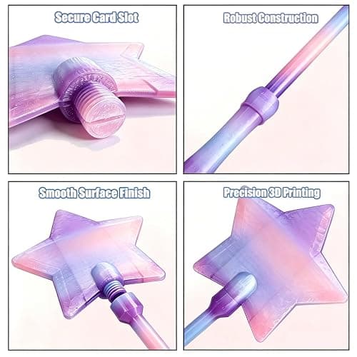 OISHE Credit Card Wand Tap to Pay Wand Magic Wand Credit Card Holder | 3D Printed Contactless Payment Card Holder, Easy NFC Checkout, For Debit & Credit Cards, Tap to Pay Accessory-Blue & Purple thumbnail 5