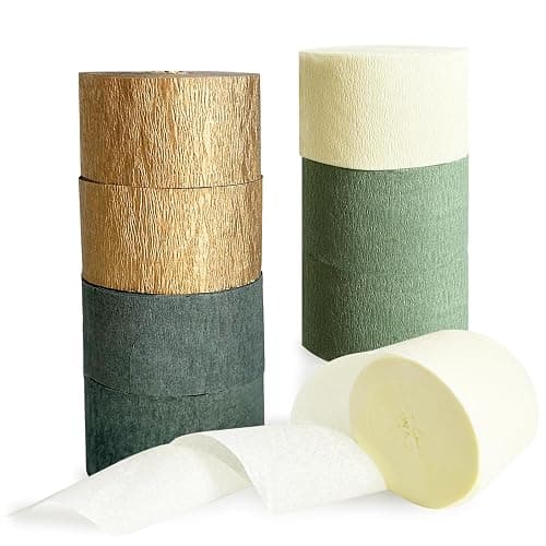 Sage Green Crepe Paper Streamers 8 Rolls 656 ft Crepe Paper Decorations for Birthday Party, Baby Shower, Wedding, Bridal Shower, Bachelorette thumbnail 3